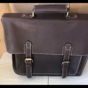 Hand bag for books computer school or work supplies 100% genuine leather